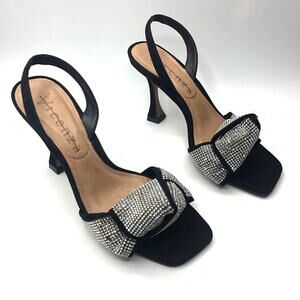 Anthropologie Black and Silver Heels